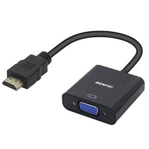 HDMI to VGA, Benfei Gold-Plated HDMI to VGA Adapter (Male to Female) Compatible for Computer, Desktop, Laptop, PC, Monitor, Projector, HDTV, Chromebook, Raspberry Pi, Roku, Xbox and More - Black