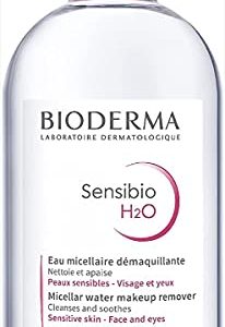 Bioderma Sensibio H2O Soothing Micellar Cleansing Water and Makeup Removing Solution for Sensitive Skin, Face and Eyes