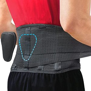 Back Brace by Sparthos - Immediate Relief from Back Pain, Herniated Disc, Sciatica, Scoliosis and more! - Breathable Mesh Design with Lumbar Pad - Adjustable Support Straps- Lower Back Belt -Size Med