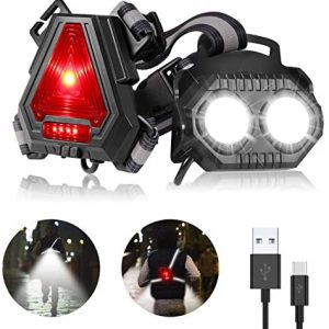 Running Lights for Runners, Updated USB Rechargeable 90° Adjustable
