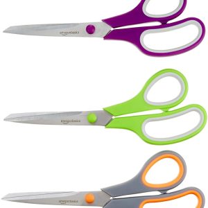 Comfort Grip, Titanium Fused, Stainless Steel Office Scissors - Pack of 3
